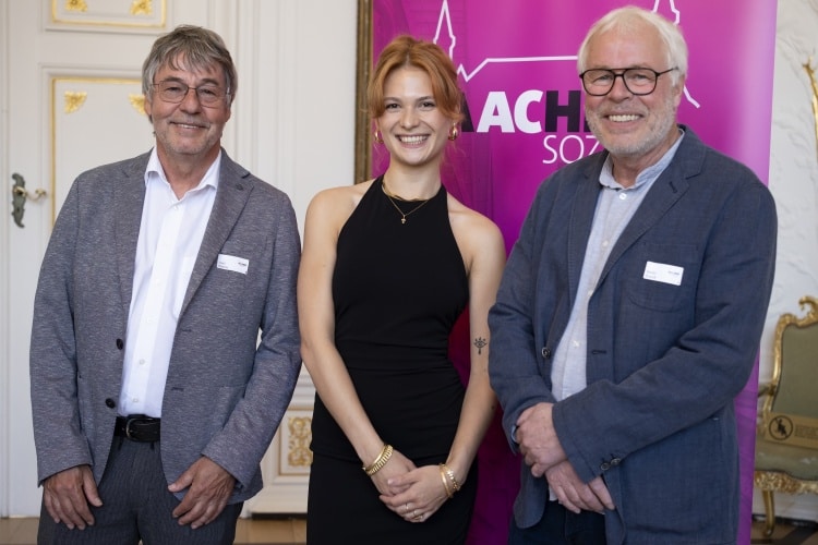 Axel Bleeck, Nackwuchspreisträgerin Felissa Frehse, Martin Brandt